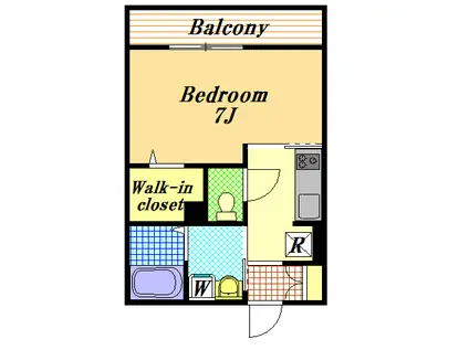 メゾン新浦安(1K/1階)の間取り写真