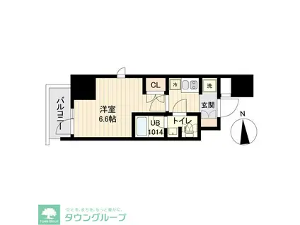 ストーリア三田(1K/5階)の間取り写真