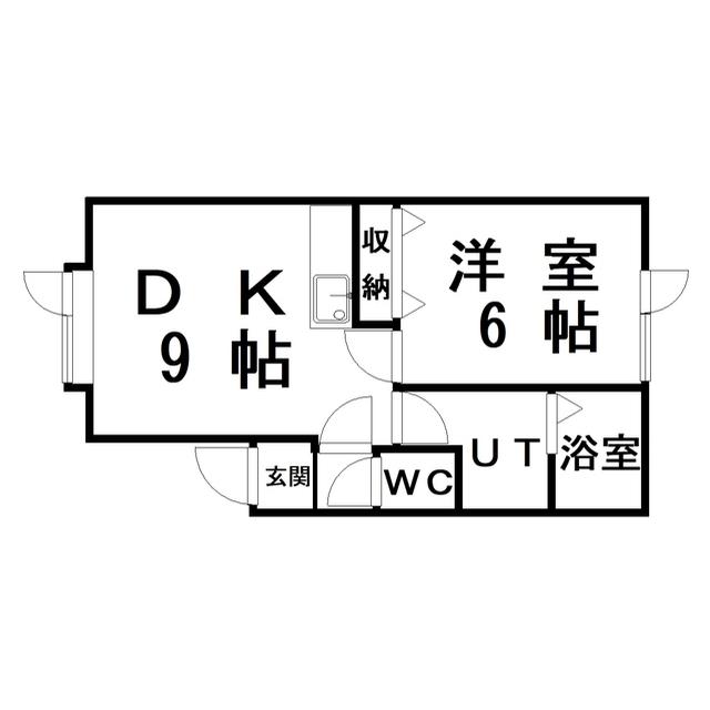 ハイツハイグレード(1DK/1階)の間取り写真