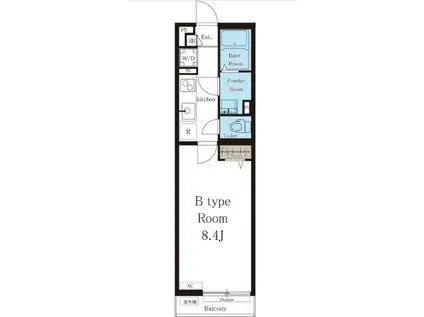リブリ・カーサシエテ(1K/2階)の間取り写真