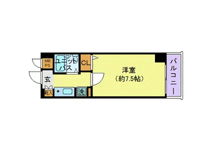 フェニックス芝公園(1K/5階)の間取り写真