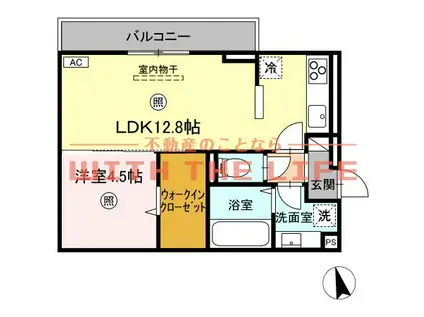 ダイワスイートIII(1LDK/2階)の間取り写真