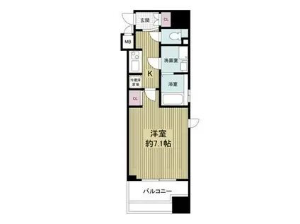 LASANTE京橋(1K/9階)の間取り写真