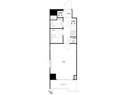 ルーブル大森山王弐番館(1K/2階)の間取り写真