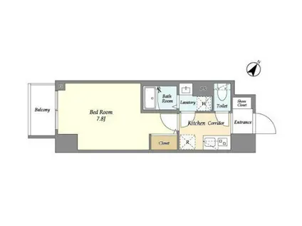 ケーディーエックスレジデンス町田ノース(1K/4階)の間取り写真