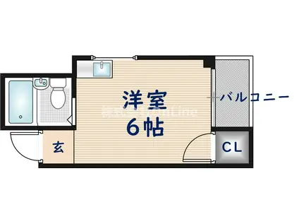 サンシャイン小阪(ワンルーム/2階)の間取り写真