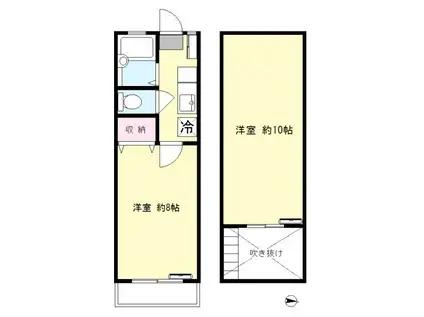 フローラ宮坂(2K/2階)の間取り写真