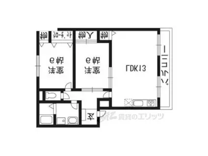 アーバンハウス鴨川(3DK/3階)の間取り写真