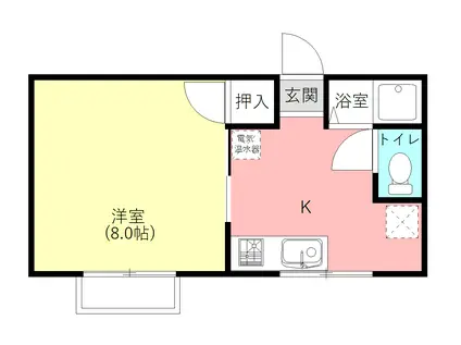 パストラルこみね(1K/1階)の間取り写真