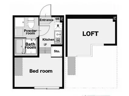 ハーモニーテラス北小岩VI(ワンルーム/2階)の間取り写真