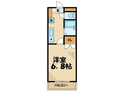 ビューアイランドOSII(1K/1階)の間取り写真