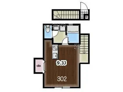 SOLATIO浜田山 ソラティオ浜田山(ワンルーム/3階)の間取り写真