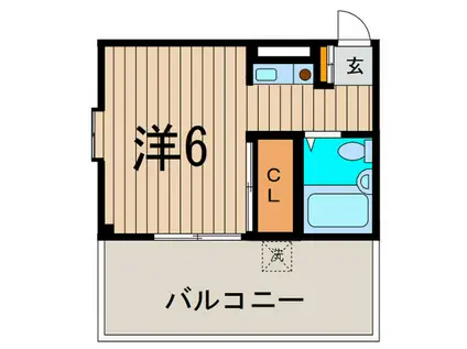 ベルコート104(ワンルーム/4階)の間取り写真