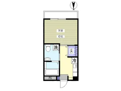 コーポ青木(1K/3階)の間取り写真