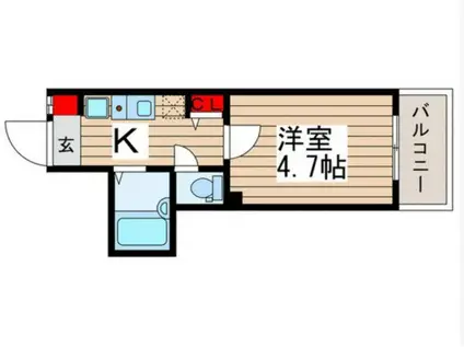 キャナル・レジデンスーアイ(1K/2階)の間取り写真