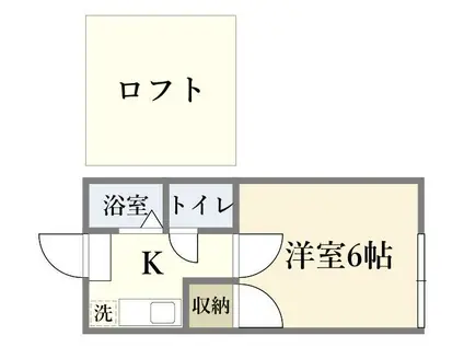 エクセルシャトー原町(1K/1階)の間取り写真