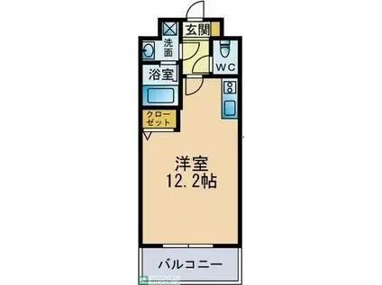 サクセス伊都(ワンルーム/2階)の間取り写真