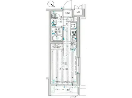 プレール・ドゥーク上池袋(1K/5階)の間取り写真