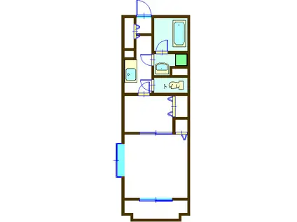 フォレスト橋本(1DK/2階)の間取り写真