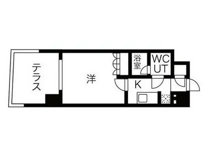 シーズンフラッツ高田馬場リバーサイド(1K/1階)の間取り写真