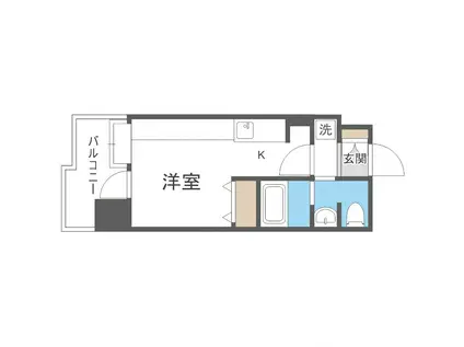 ラヴィータ410(1K/4階)の間取り写真
