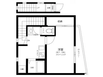 パインフェリーチェ豊玉(1K/3階)の間取り写真