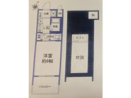 エステムコート大阪・中之島南(1K/8階)の間取り写真