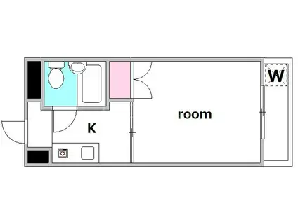 ハイタウン西蒲田(1K/2階)の間取り写真