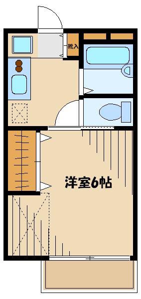 プレジール中町(1K/2階)の間取り写真