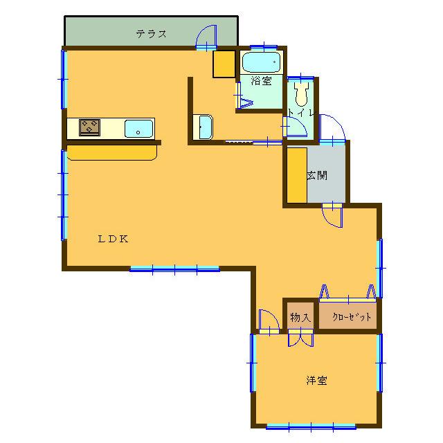 第3水戸ビル(1LDK/3階)の間取り写真