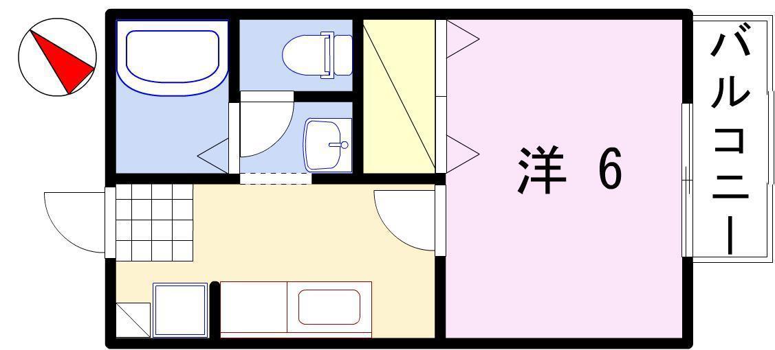 ＪＲ姫新線 余部駅 徒歩23分 2階建 築31年(1K/2階)の間取り写真