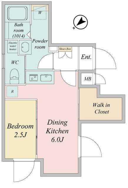 LIVEFLAT門前仲町(1DK/4階)の間取り写真
