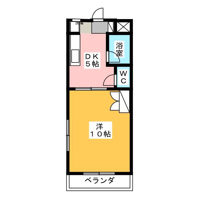 プランドール(1DK/3階)の間取り写真