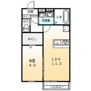 GRAN PARK青山台(1LDK/2階)の間取り写真
