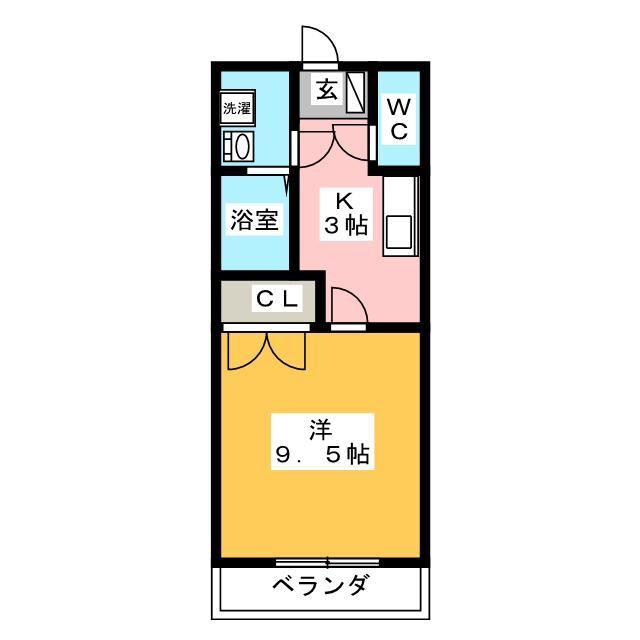 アヴニール(1K/3階)の間取り写真