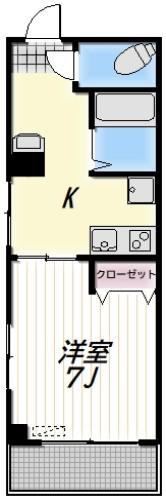 LOUIS(1K/2階)の間取り写真