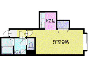 ランドマーク文京台A棟(1K/3階)の間取り写真