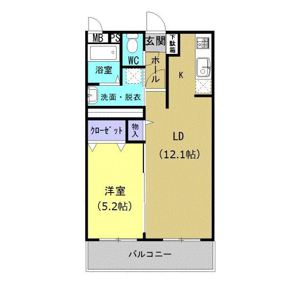 ユーミーベル(2LDK/3階)の間取り写真