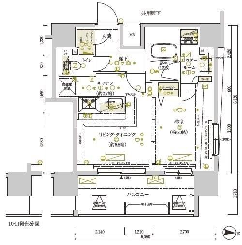 メインステージ両国II(1LDK/5階)の間取り写真
