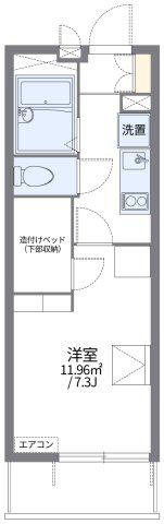 レオパレスMAUNA(1K/1階)の間取り写真