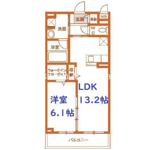 ジュネス日吉(1LDK/3階)の間取り写真