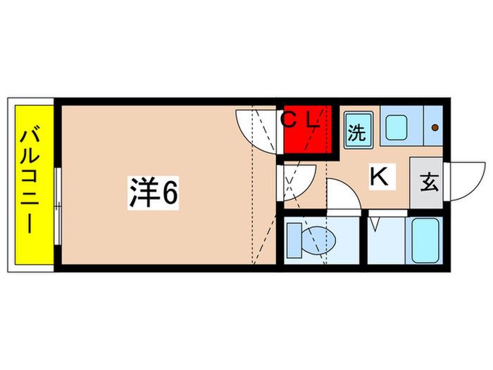 エトワール井上II(1K/2階)の間取り写真