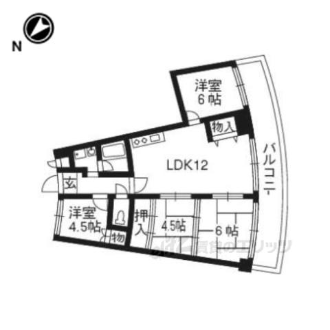 イスターナ今井(4LDK/8階)の間取り写真