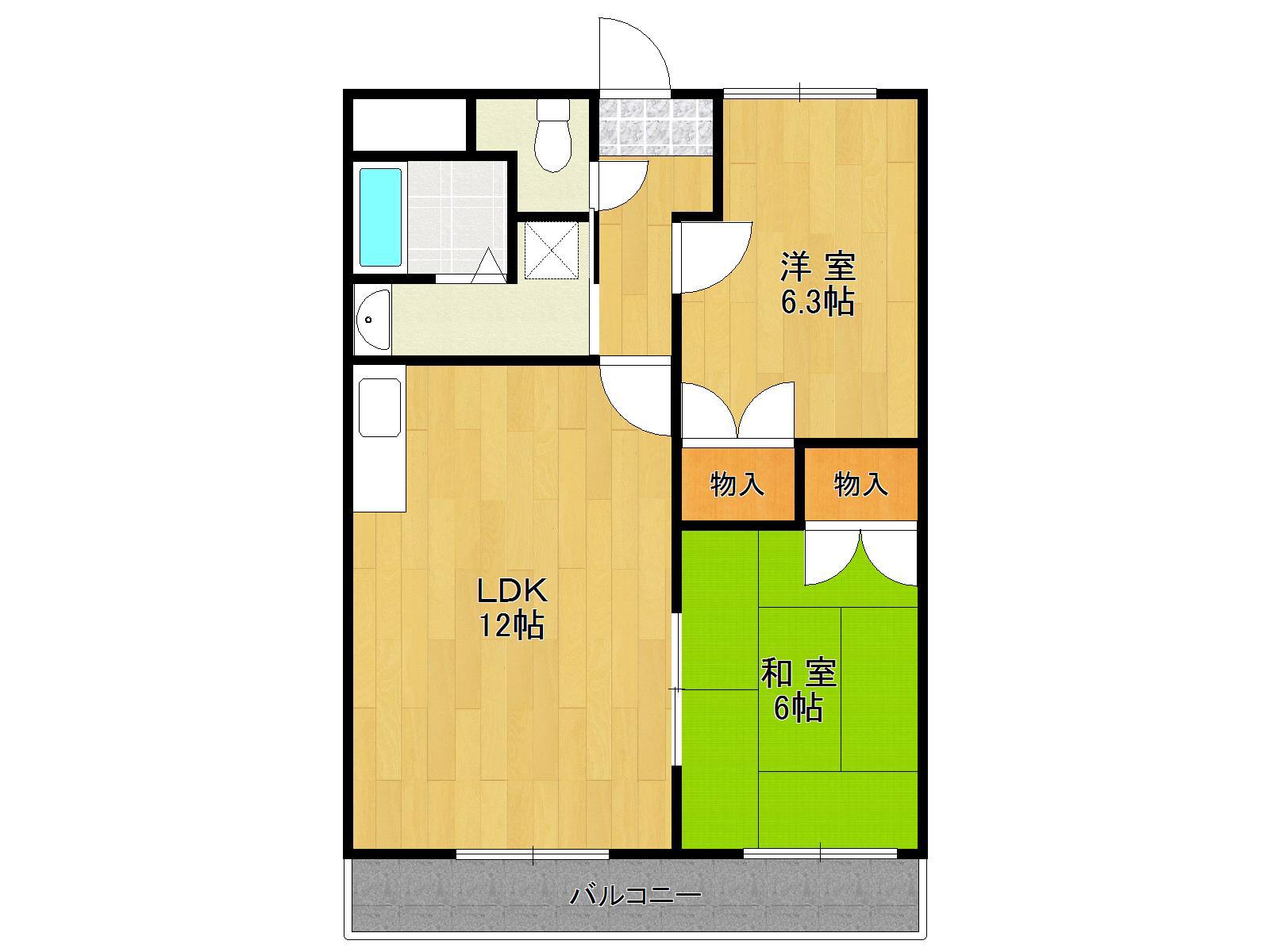 グレース21(2LDK/1階)の間取り写真