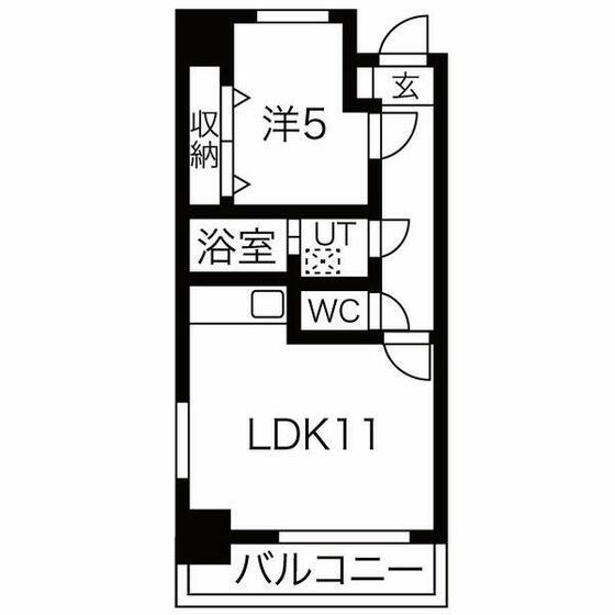 イーグルコート高沢(1LDK/4階)の間取り写真