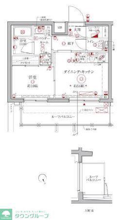 クレイシアIDZ横浜大倉山(1DK/5階)の間取り写真