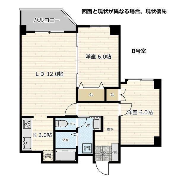 PARTIRE東札幌(2LDK/8階)の間取り写真