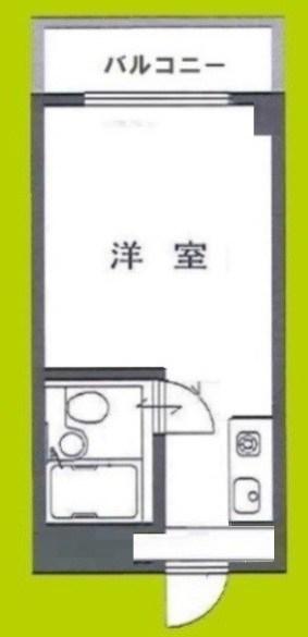 グリーンハイツ新森(ワンルーム/2階)の間取り写真