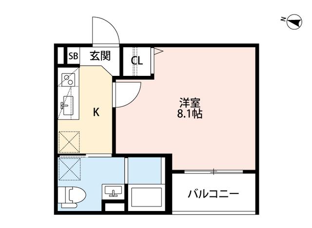 LUNASOL(1K/3階)の間取り写真