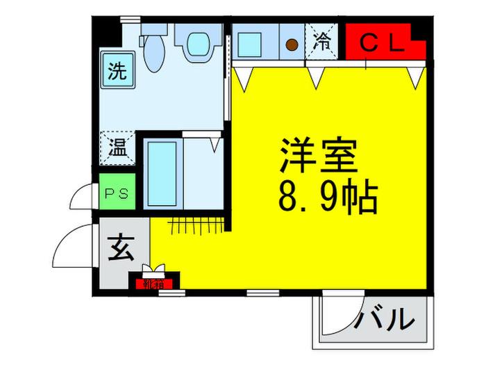 エヌエムヴァンキャトフ(ワンルーム/2階)の間取り写真